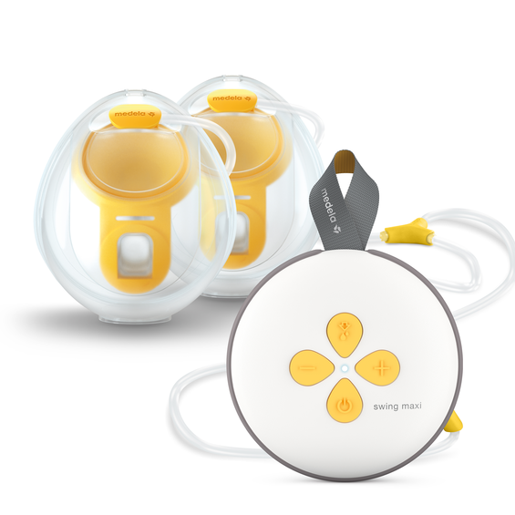 Medela Swing Maxi™ dubbele elektrische borstkolf, Handsfree opvangbekers en slangetjes