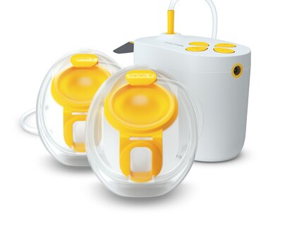 Pump In Style® double electric breast pump Medela Pump In Style double electric breast pump shown with Hands-free collection cups