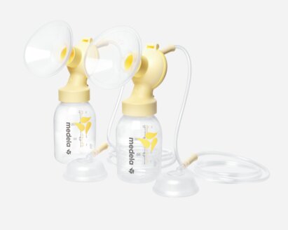 Medela PersonalFit™ PLUS extractor doble reutilizable con tubos con tapones