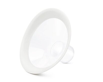 Medela PersonalFit Flex™ breast shield, front left angle view