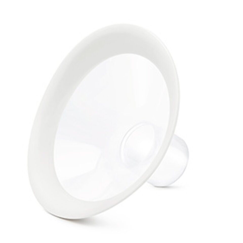 Medela PersonalFit Flex™ breast shield, front left angle view