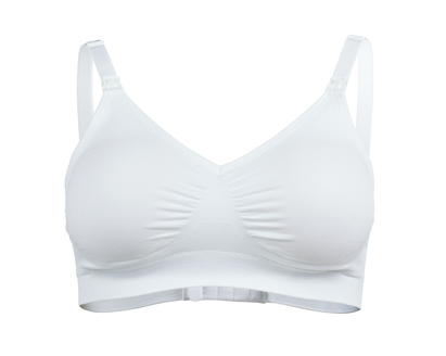 Ein Medela Comfy Bra in Weiß.