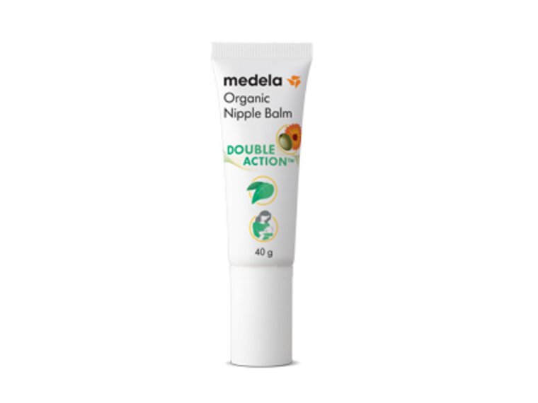 Een ongeopende tube Medela Organic tepelcrème van 40 g.