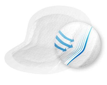With the side leak guards, Medela Ultra-breathable Nursing Pads safely retain breast milk and provide additional safety.