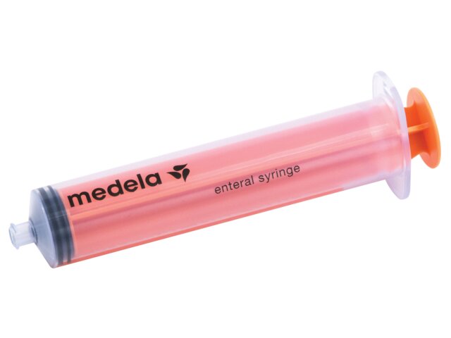 Medela 60ml syringe with ENFit® closed cap. 