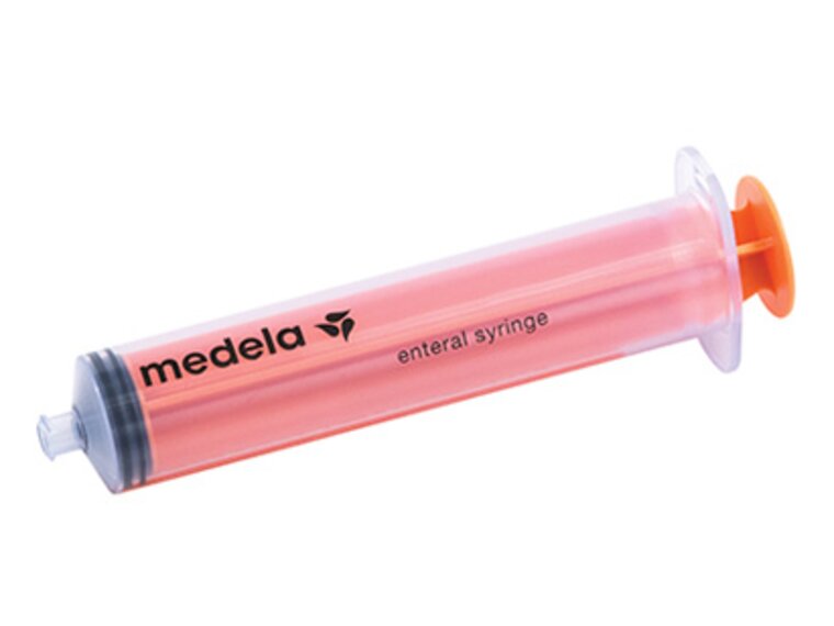Medela 60ml syringe with ENFit® closed cap. 