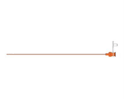 A graphic drawing of a Medela TwistLok® PVC Enteral Feeding Tube.