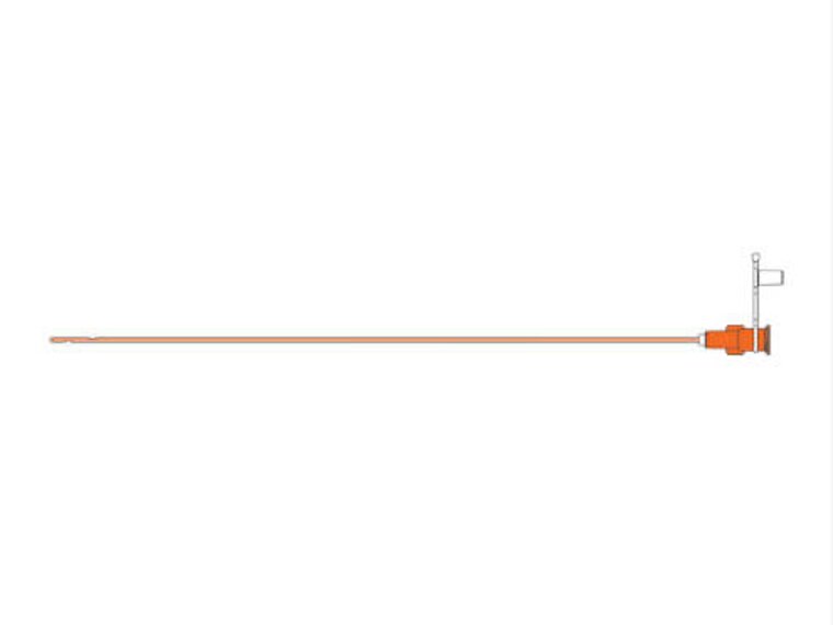 A graphic drawing of a Medela TwistLok® Polyurethane Enteral Feeding Tube.