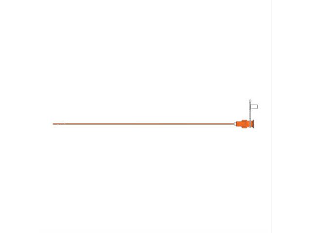 A graphic drawing of a Medela TwistLok® Polyurethane Enteral Feeding Tube.