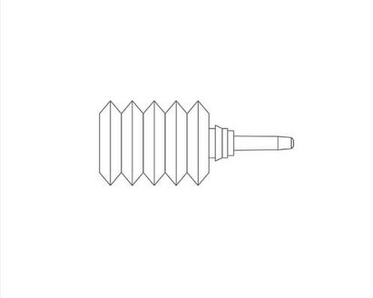 A graphic drawing of a Medela TwistLok® GraviFeed® Syringe Primer.