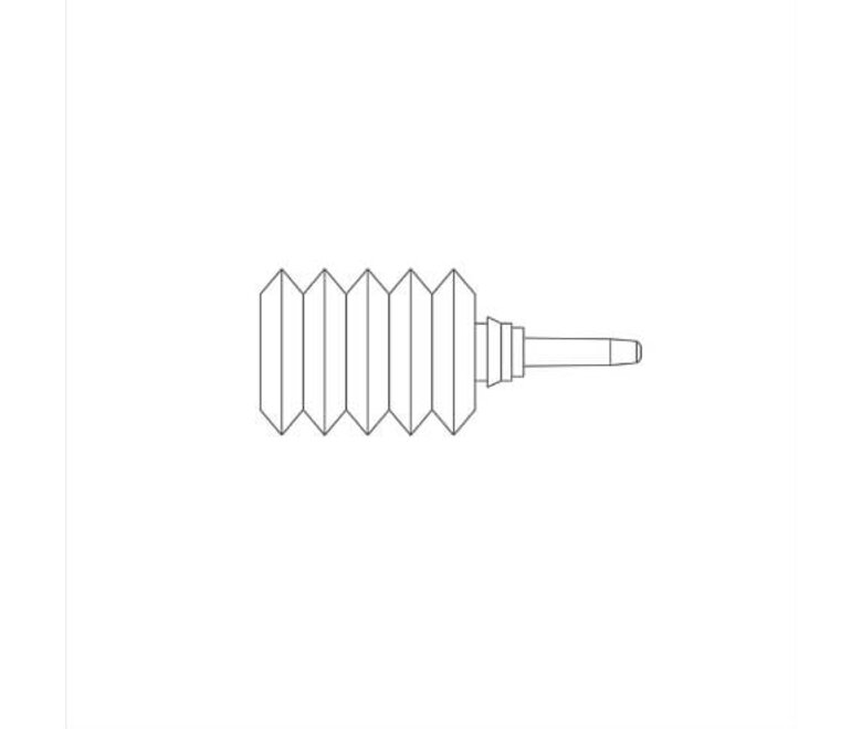 A graphic drawing of a Medela TwistLok® GraviFeed® Syringe Primer.