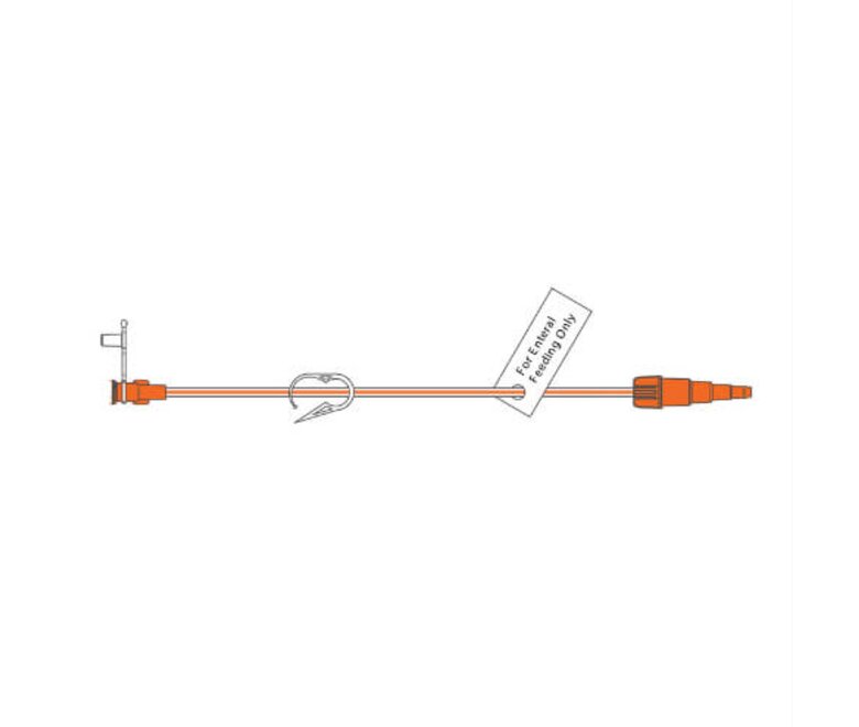 A graphic drawing of a Medela TwistLok® G-Tube Extension Set.