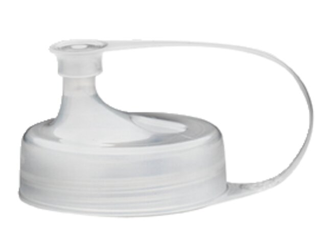 The Medela Breast Milk Transfer Lid is colorless, BPA-free and has an attached closable cap.