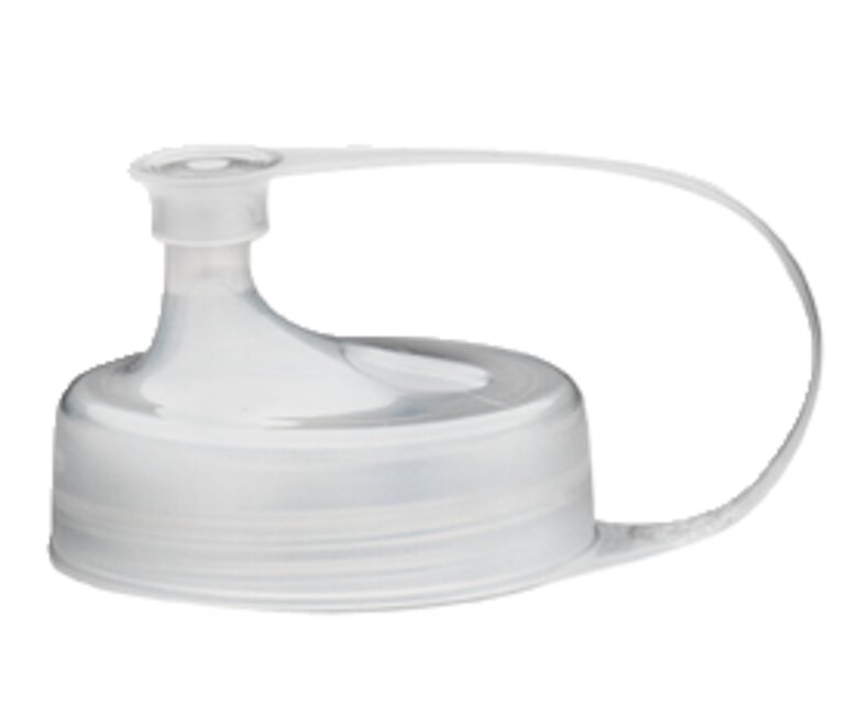 The Medela Breast Milk Transfer Lid is colorless, BPA-free and has an attached closable cap.