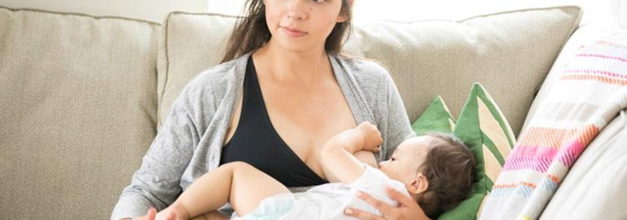 mum breastfeeding baby