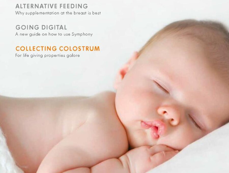 The cover of Medela's magazine, Beginnings.