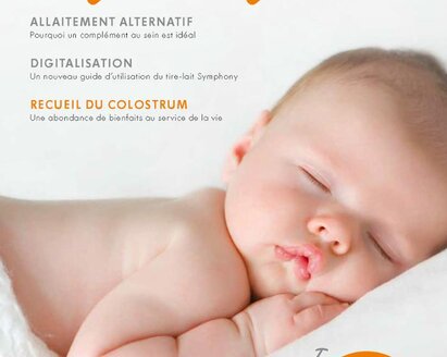 La couverture du magazine de Medela, Beginnings.