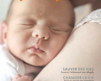 La couverture du magazine de Medela, Beginnings.