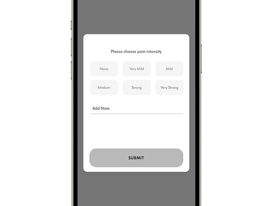 Een screenshot van de Medela Family App voor het volgen van de zwangerschap.