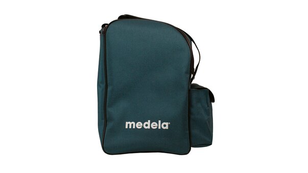 A carrying bag for the Medela Vario 18 and Vario c/i portable suction pumps and their accessories.