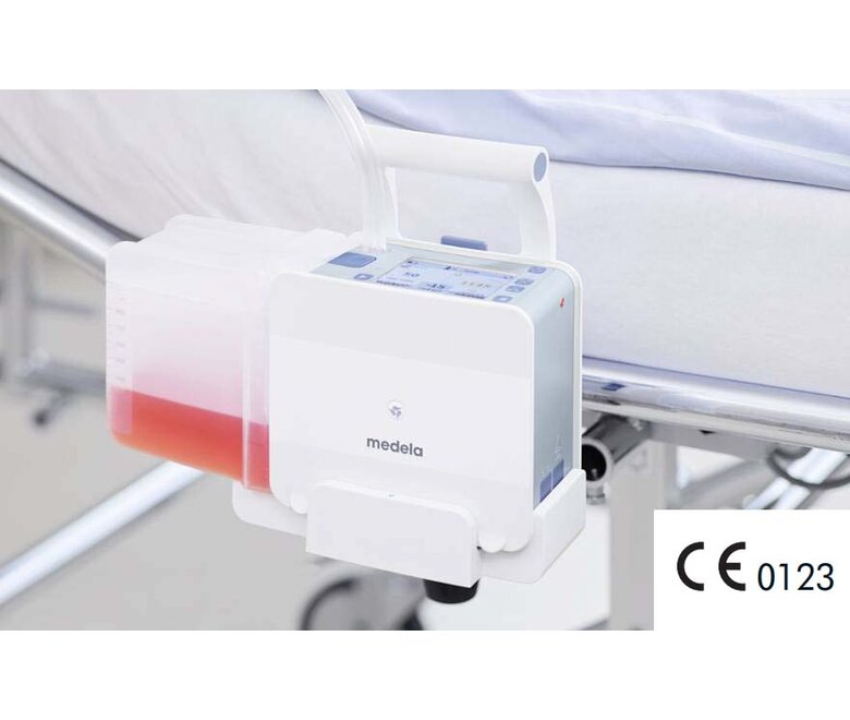 The Medela Thopaz+ digital chest drainage and monitoring system in use in a hospital.