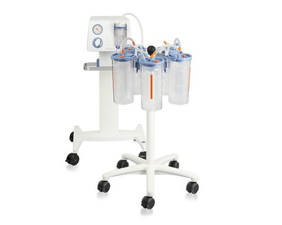 Medela Dominant Flex und Trolley mit mehreren Kanistern