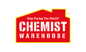 The company logo for "Chemist Warehouse" in New Zealand.