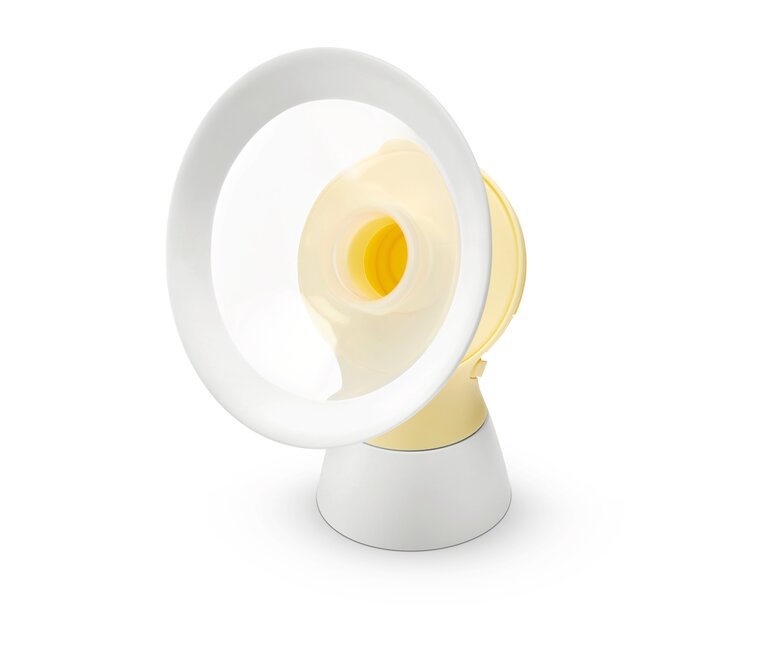 Una mascherina Medela PersonalFit Flex™ con connettore.