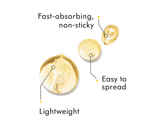 The droplets of Medela Organic Nipple Cream are illustrated with the descriptive text “Fast-absorbing, non-sticky”, “Easy to spread”, “Lightweight”.